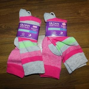 Gildan Ultralite Performance Girls Knee High Socks 10.5-4